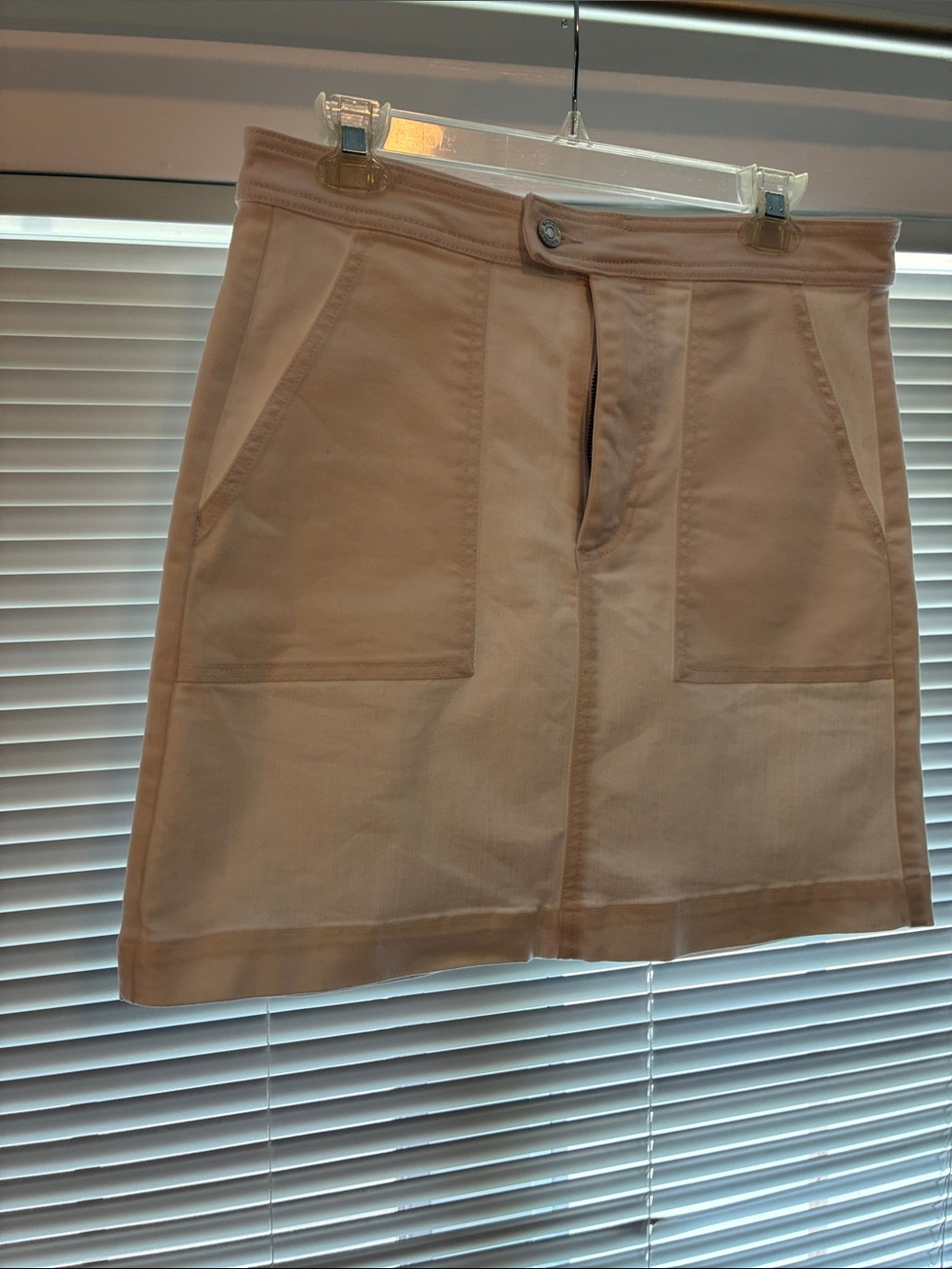 Banana Republic White A-Line Denim Skirt